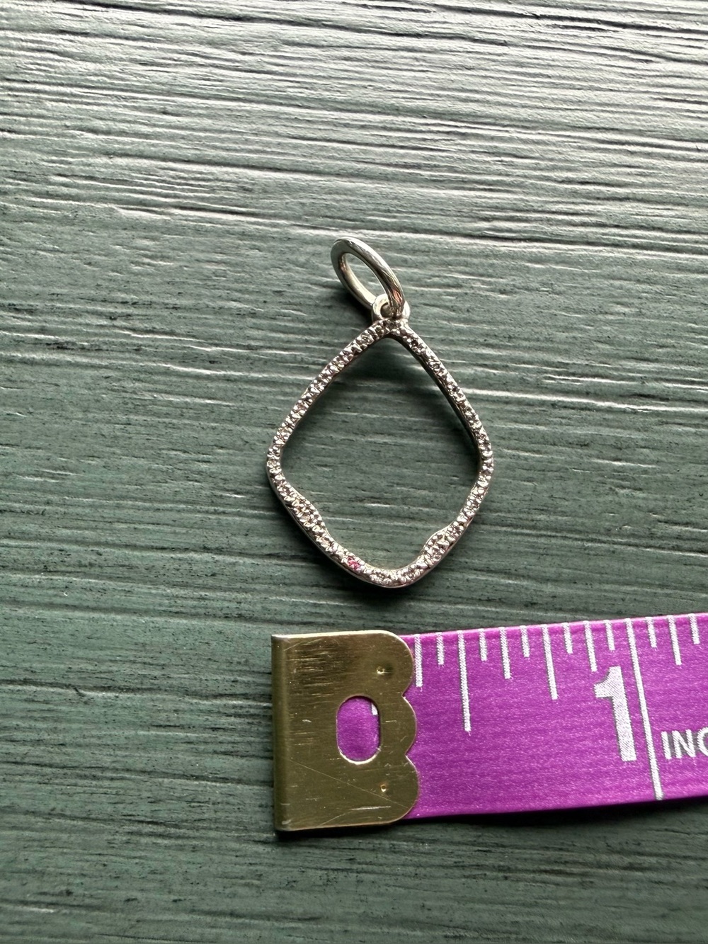 Monica Vinader Riva Kite Diamond Medium Pendant Sterling Silver - Picture 3 of 5